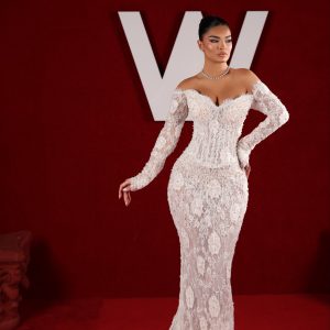 Liara - Off Shoulder Lace Corset Mermaid Gown