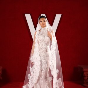 Nara - High Neck Lace Mermaid Gown